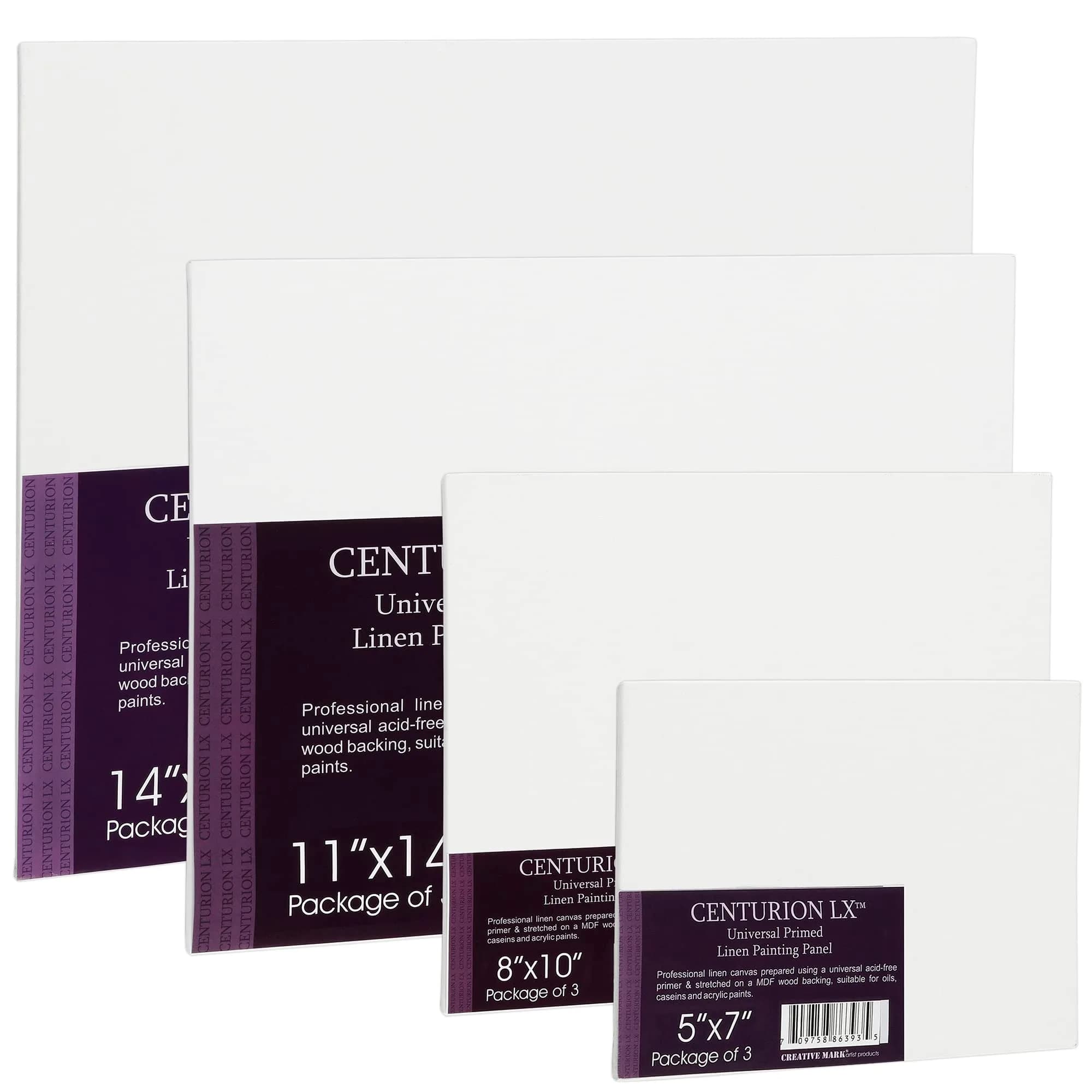 Centurion All-Media Primed Linen Panels 16x20 inches (40.7x50.8 cm) - 3 Pack | Acid-Free Archival Quality for Oils & Acrylics - view 3