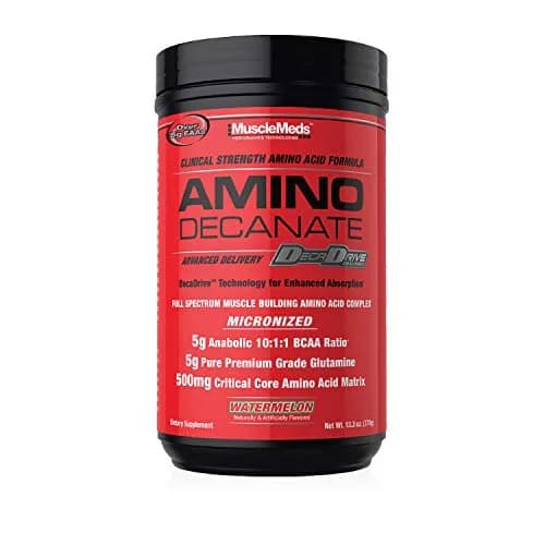 MuscleMeds Amino Decanate Watermelon 13.3 Oz | Full Spectrum Muscle Building Amino Acid Complex thumbnail 1