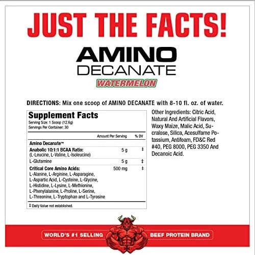 MuscleMeds Amino Decanate Watermelon 13.3 Oz | Full Spectrum Muscle Building Amino Acid Complex thumbnail 2