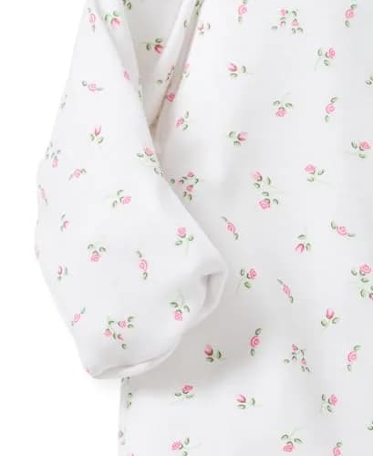 kissy kissy Baby Girls Garden Roses Print Snap Front Footie Pajamas, Pink, 9 Months | Soft Pima Cotton for Delicate Skin thumbnail 2