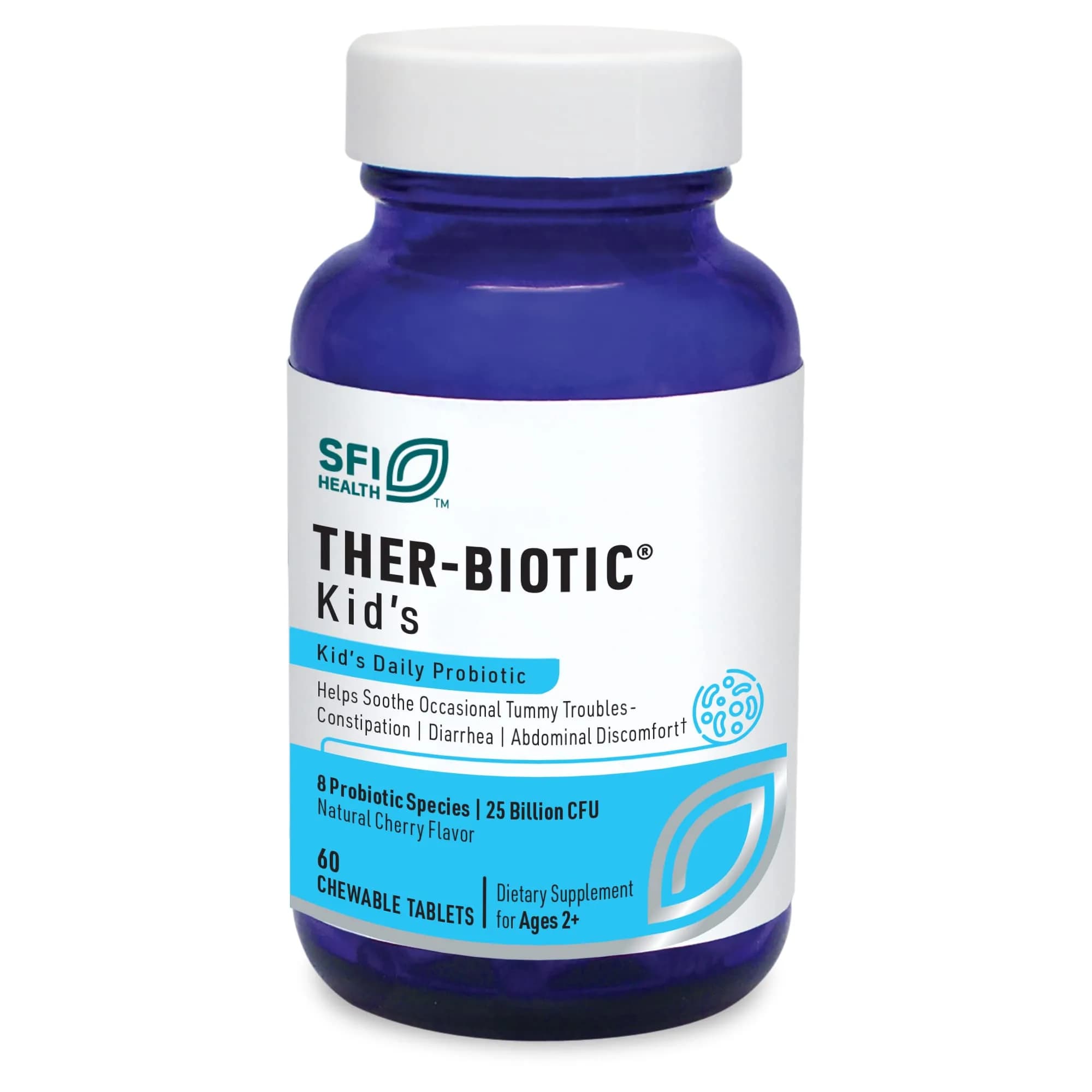 SFI Health Ther-Biotic Kids Probiotic Chewables 60 Cherry Flavored | 25 Billion CFU for Kids — Capsule