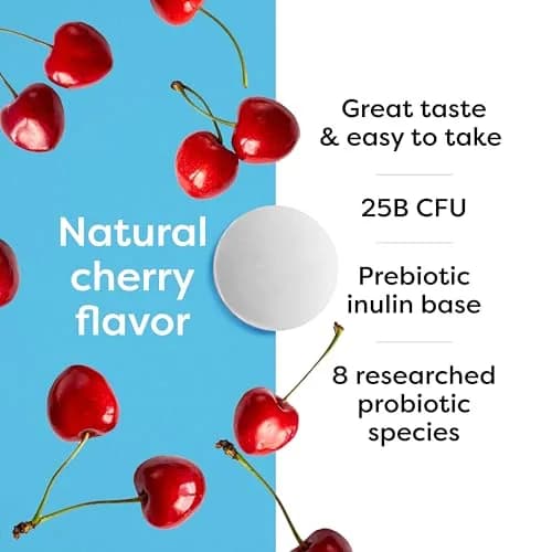 SFI Health Ther-Biotic Kids Probiotic Chewables 60 Cherry Flavored | 25 Billion CFU for Kids thumbnail 4
