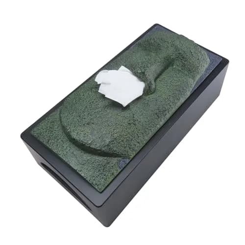 Lily's Home Tiki Head Tissue Box Cover 11"H x 5"W x 5"L | Decorative Resin Organizer for Bathrooms & Countertops thumbnail 1