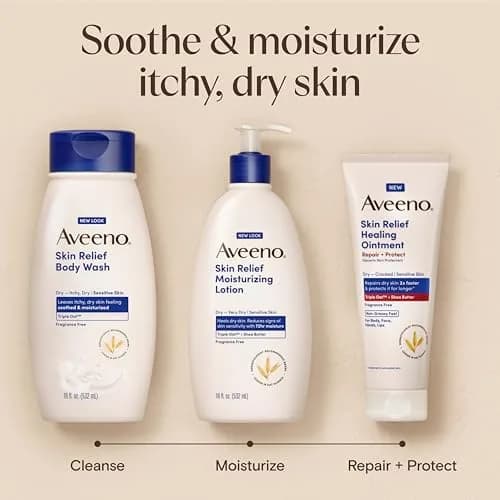 Aveeno Skin Relief Moisturizing Lotion 355ml (12 fl. oz) | Heals Very Dry, Sensitive Skin thumbnail 6