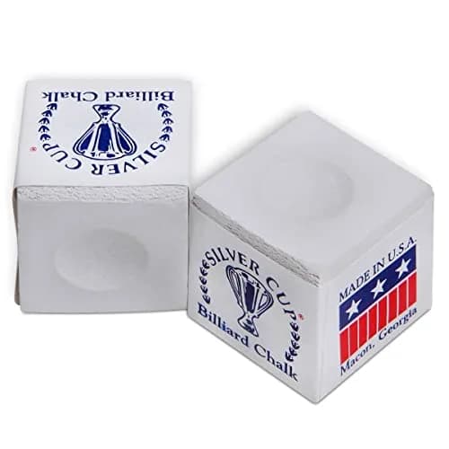 Sterling Gaming Silver Cup Chalk White 12-Piece Box | Premium Billiard Chalk for Accurate Shots thumbnail 2