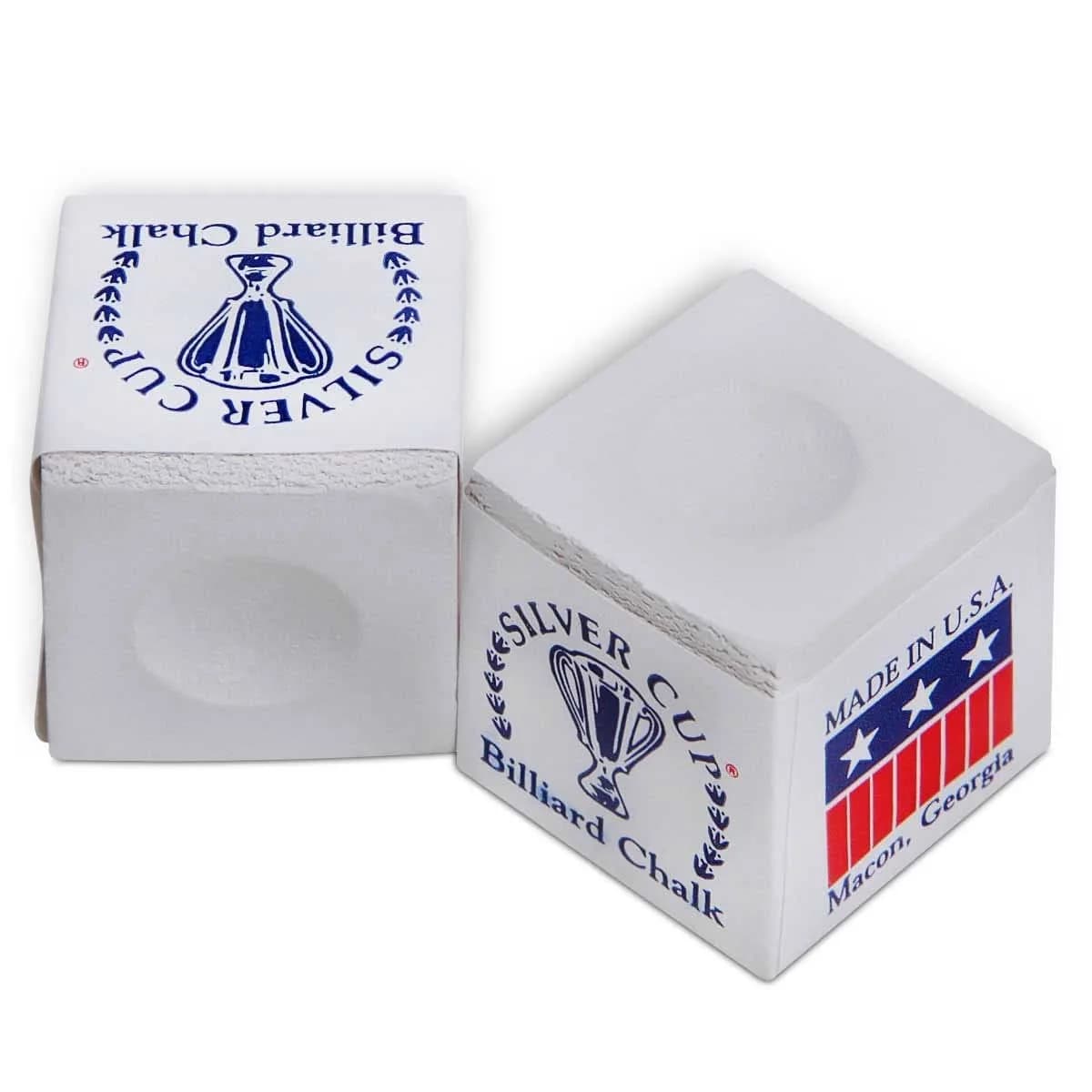 Sterling Gaming Silver Cup Chalk White 12-Piece Box | Premium Billiard Chalk for Accurate Shots - view 2