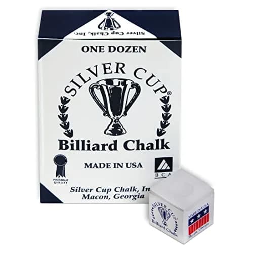 Sterling Gaming Silver Cup Chalk White 12-Piece Box | Premium Billiard Chalk for Accurate Shots thumbnail 3