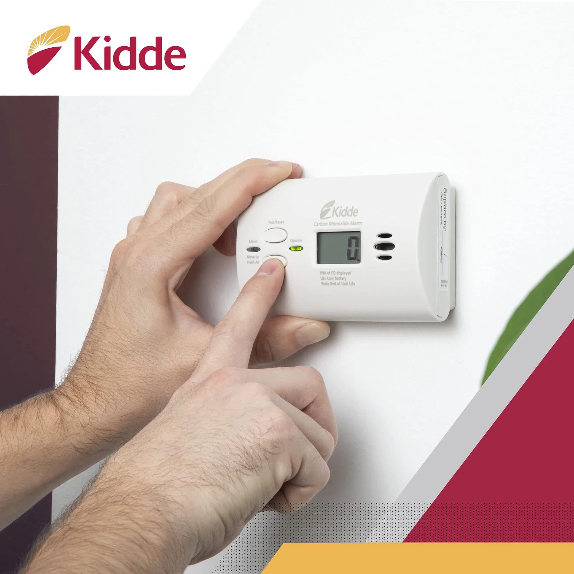 Kidde Battery Operated Carbon Monoxide Alarm with Digital Display & AA Batteries Included | 10-Year Limited Warranty - view 5