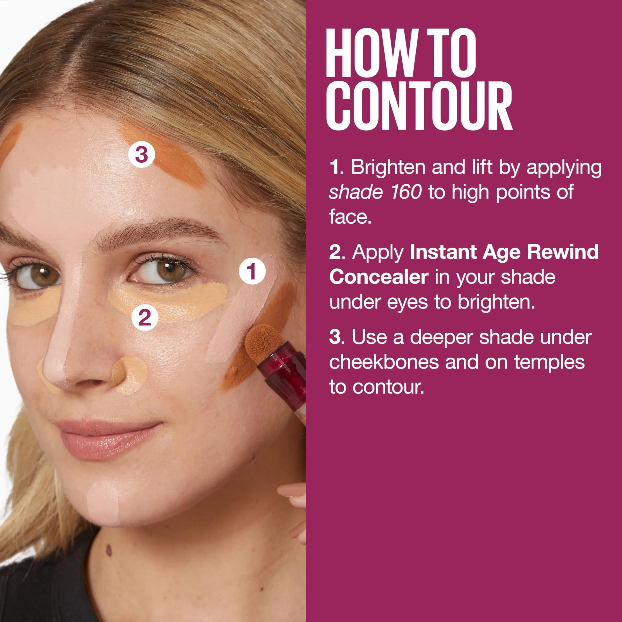 Maybelline Instant Age Rewind Eraser Concealer 130 Medium 6ml (0.2 Fl Oz) | Erases Dark Circles & Fine Lines - view 7