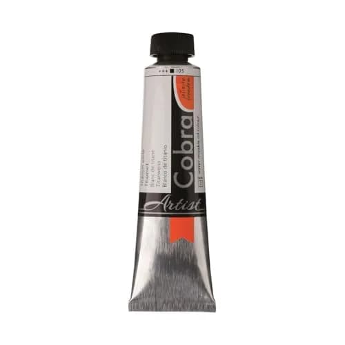 Cobra Artist Oil Paint Tube, Titanium White 105, 40 mL | Water Mixable, Artist-Grade Oil Paint thumbnail 1