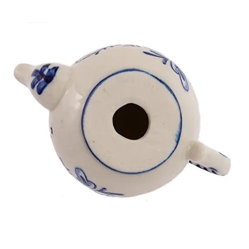Kurt S. Adler Porcelain Delft Blue Teapot Ornament Set of 3 | 2-3" Hanging Christmas Decor with Blue Floral Design thumbnail 6