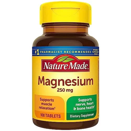 Nature Made Magnesium 250 mg Tablets 100 Count | Supports Nerve & Muscle Function thumbnail 1