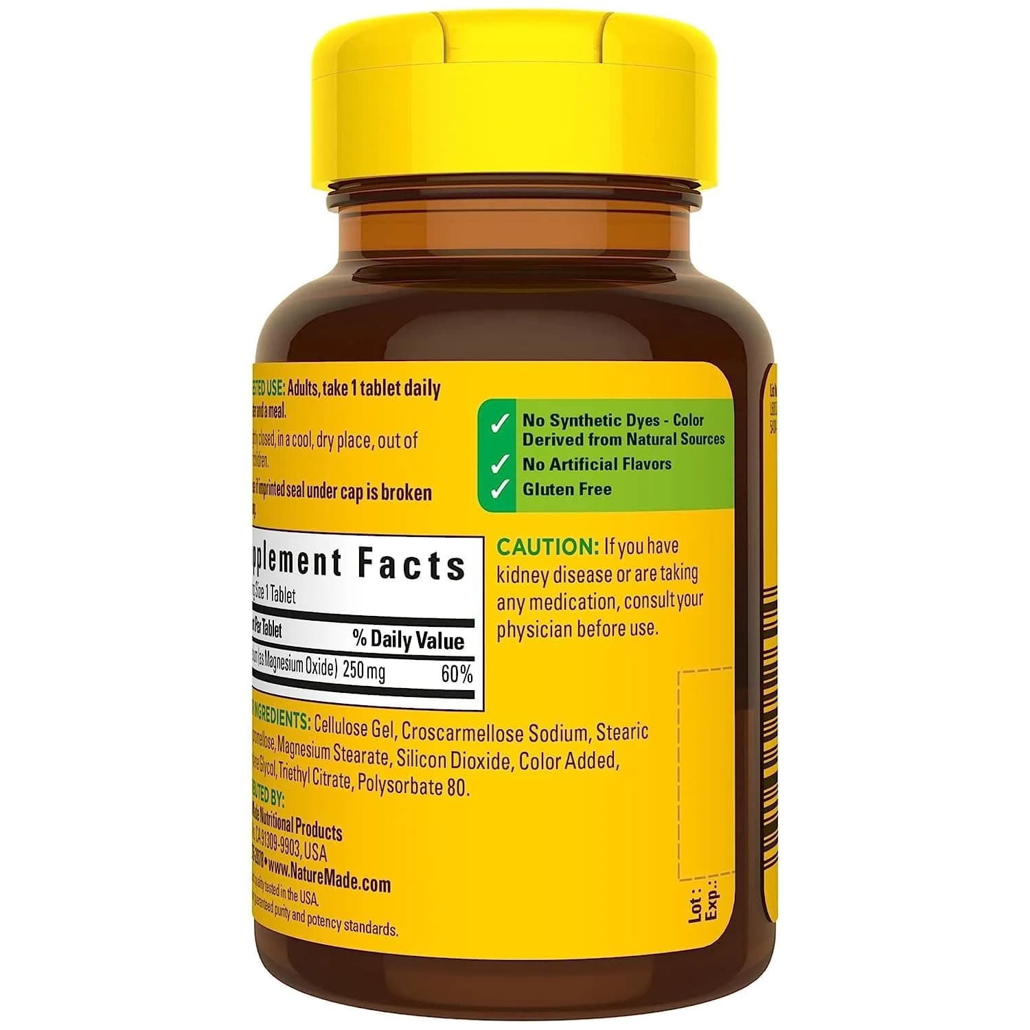 Nature Made Magnesium 250 mg Tablets 100 Count | Supports Nerve & Muscle Function - view 3