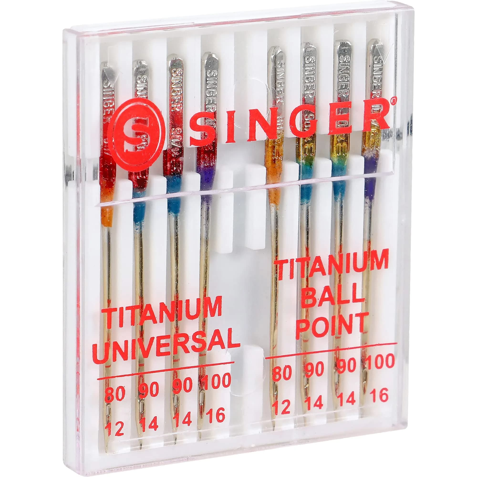 SINGER Titanium Universal Sewing Machine Needles Combo Pack, 8-Count (80/12, 90/14, 100/16) | Durable Needles for Knit & Woven Fabrics - view 4