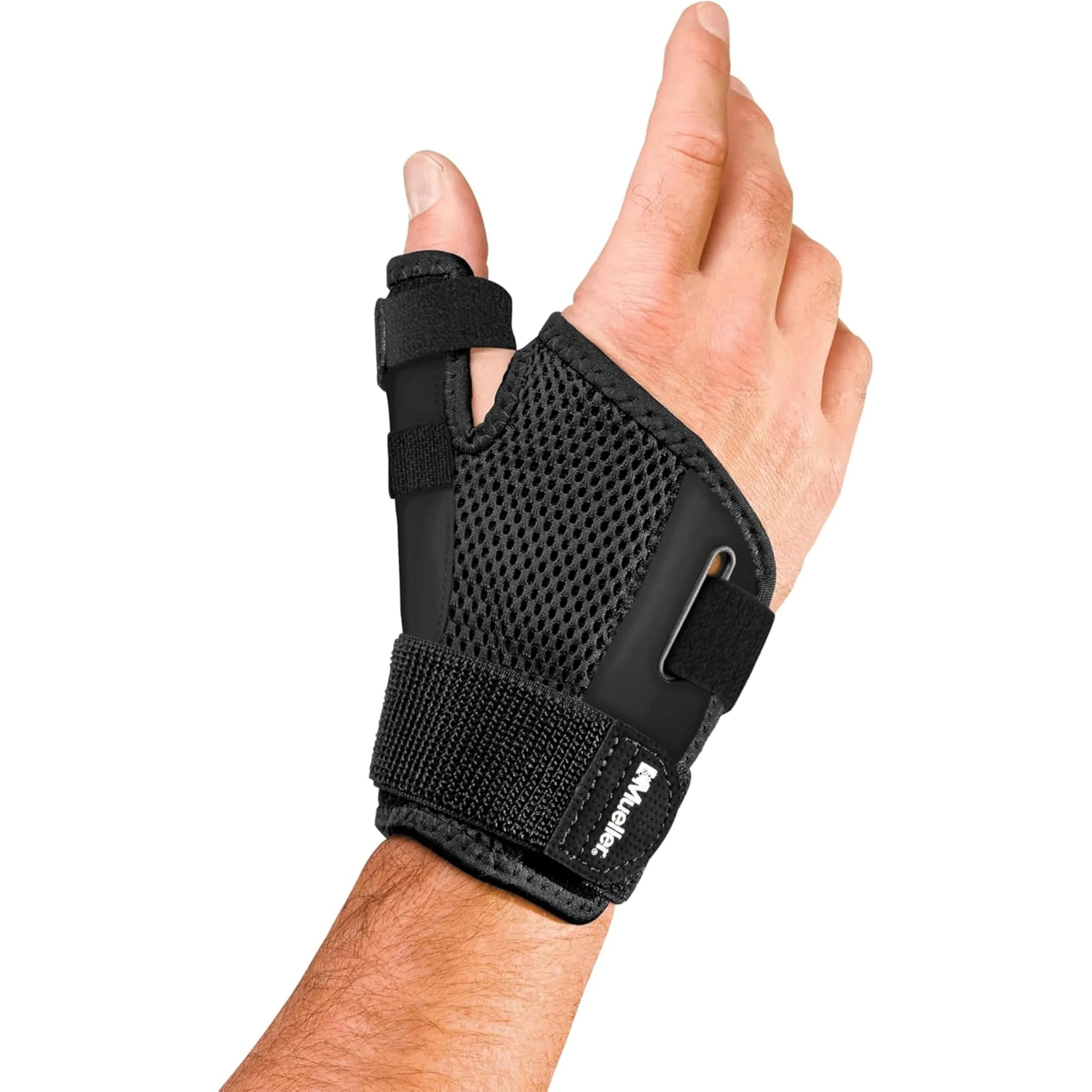 MUELLER Adjust-to-Fit Thumb Brace Spica Splint 50g (1.76 oz) | Targeted Compression for Pain Relief - main product image
