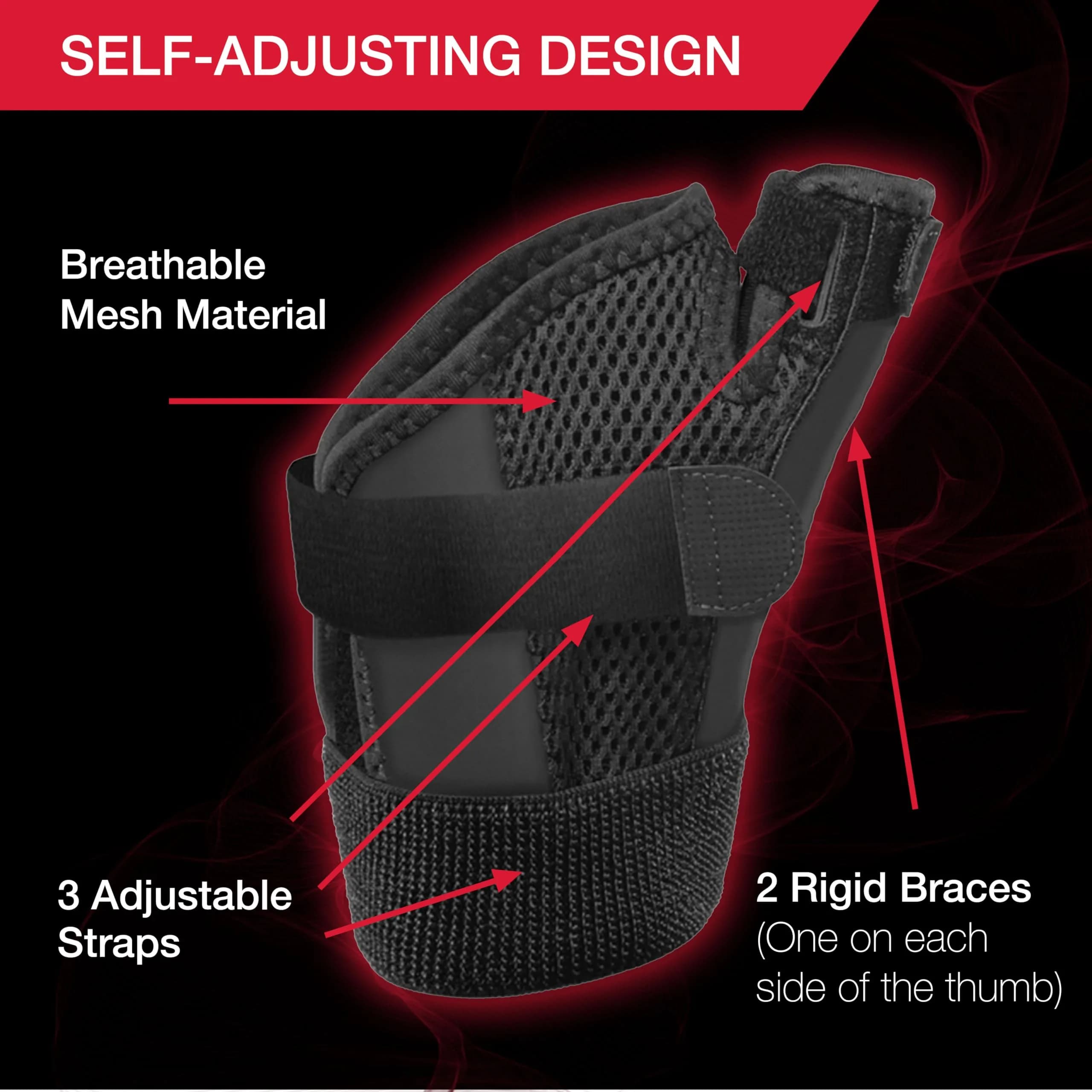 MUELLER Adjust-to-Fit Thumb Brace Spica Splint 50g (1.76 oz) | Targeted Compression for Pain Relief - view 5