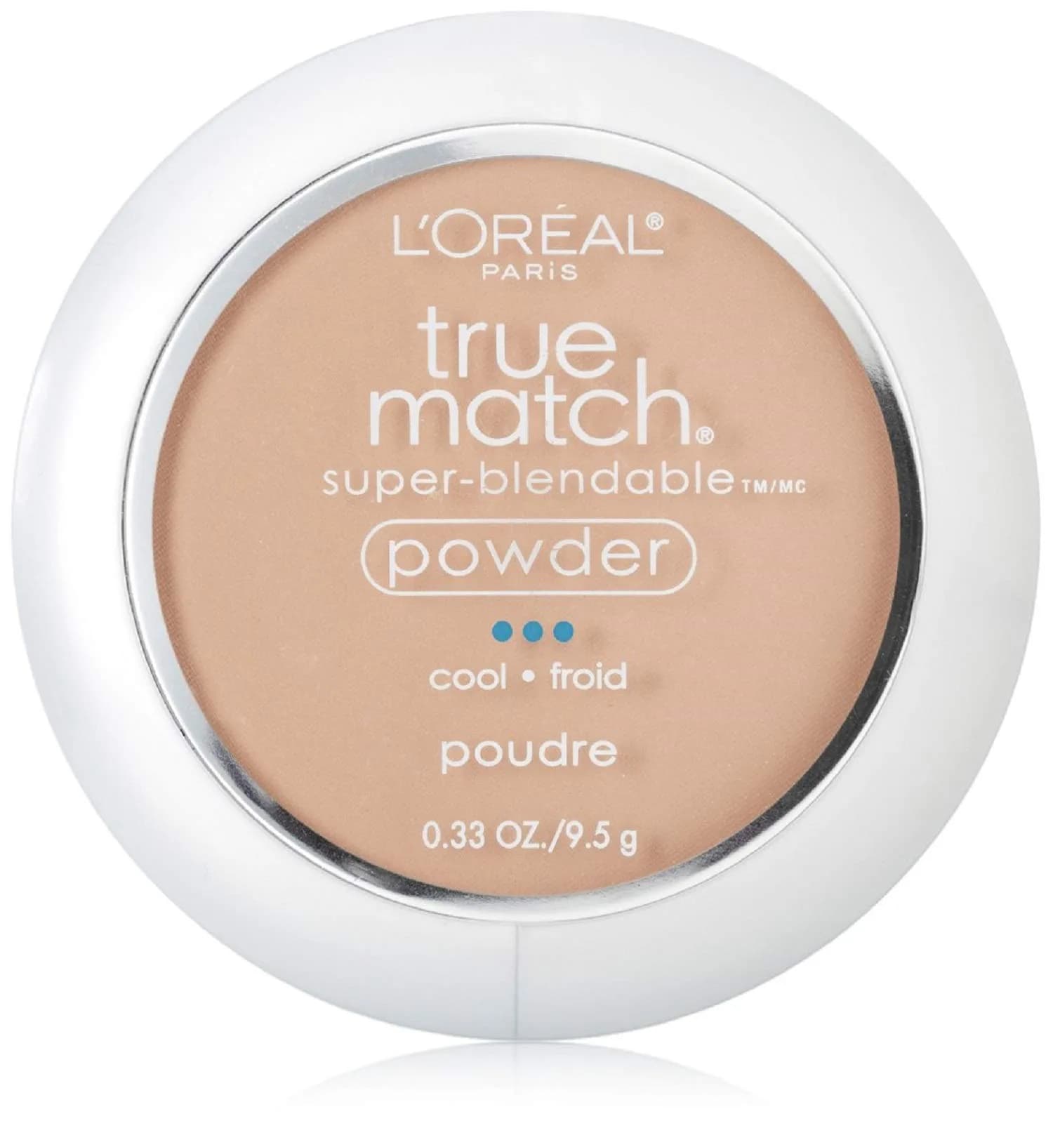 L'Oreal Paris True Match Super Blendable Powder Foundation, Natural Ivory C2, 0.33 oz (Pack of 2) - main product image