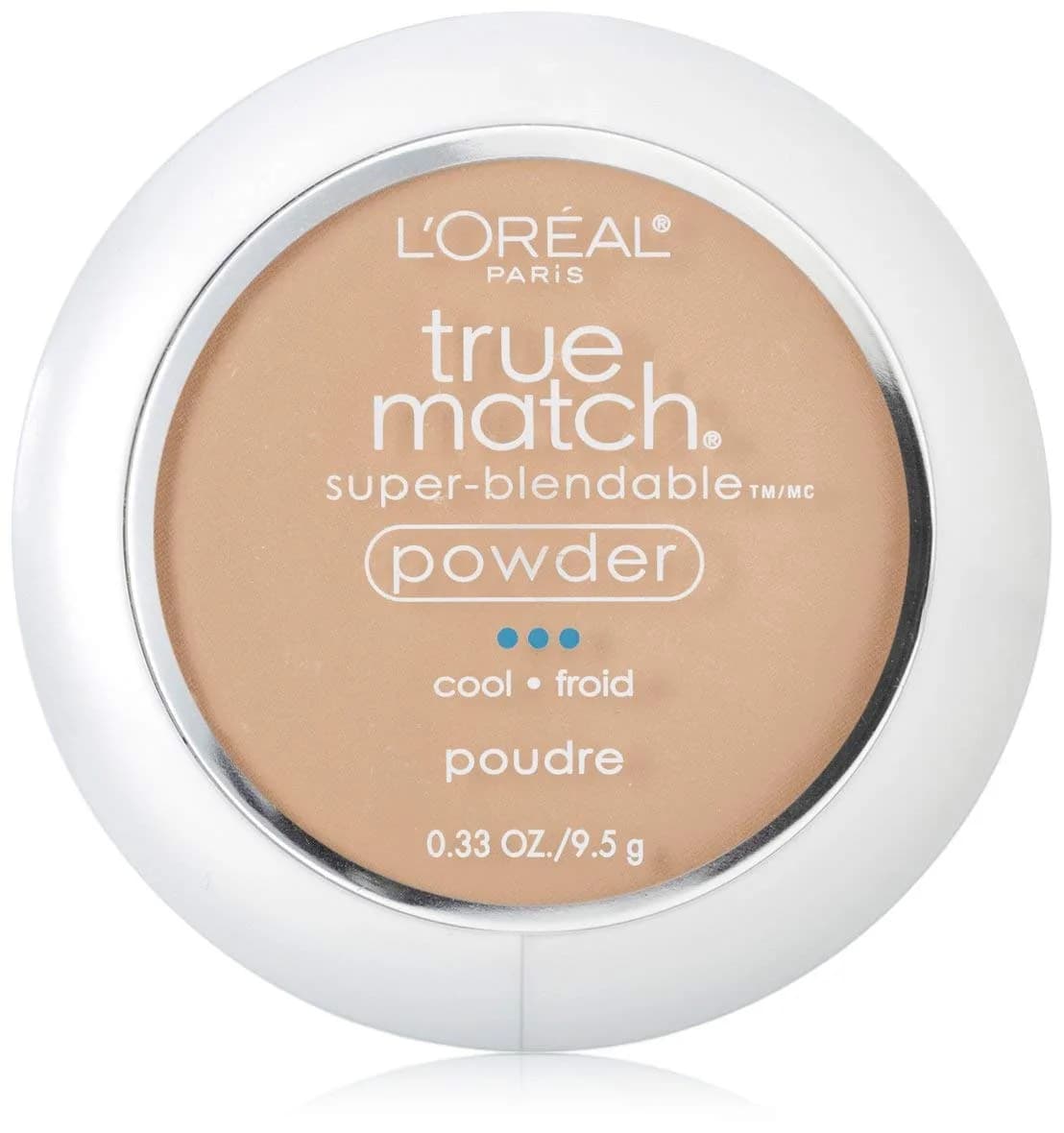 L'Oreal Paris True Match Super Blendable Powder Foundation W3 Light Medium, 0.33 oz (Pack of 2) - main product image