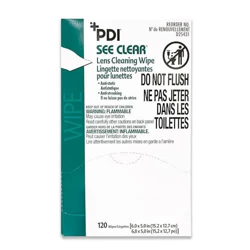 PDI See Clear Surface Cleaning Wipes 120 Pack | Anti-Static & Non-Streaking for Glasses thumbnail 2