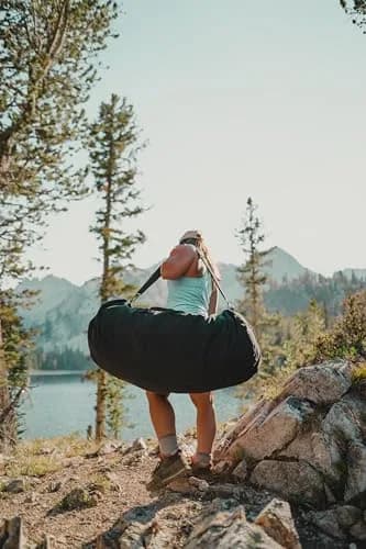 Stansport Zippered Canvas Deluxe Duffel Bag - Black (1230-20) 21" x 36" | Heavy Duty Travel Gear thumbnail 4