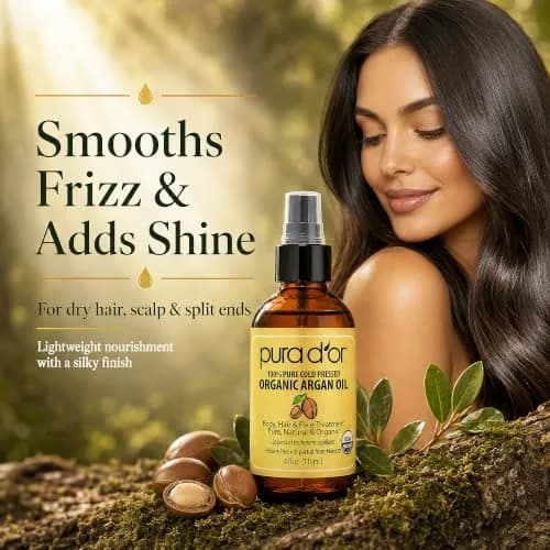 PURA D'OR USDA Organic Moroccan Argan Oil 118ml (4 Fl Oz) | Cold-Pressed Virgin Grade Treatment for Hair, Skin, Scalp & Nails thumbnail 3
