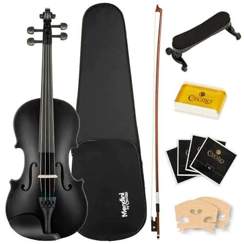 Mendini by Cecilio Violin 4/4 Full Size Kit | Hand Carved Acoustic Solid Wood for Beginners thumbnail 1