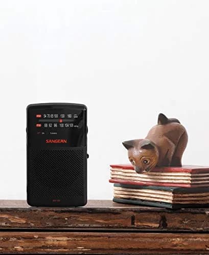 Sangean SR-35 AM/FM Analog Pocket Radio with Built-in Speaker, Black | DSP Tuner & Rotary Dial thumbnail 2
