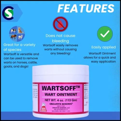 Creative Science WARTSOFF WART Dog and Horse Ointment 4-OZ Jar | Wart Removal for Dogs & Horses thumbnail 5