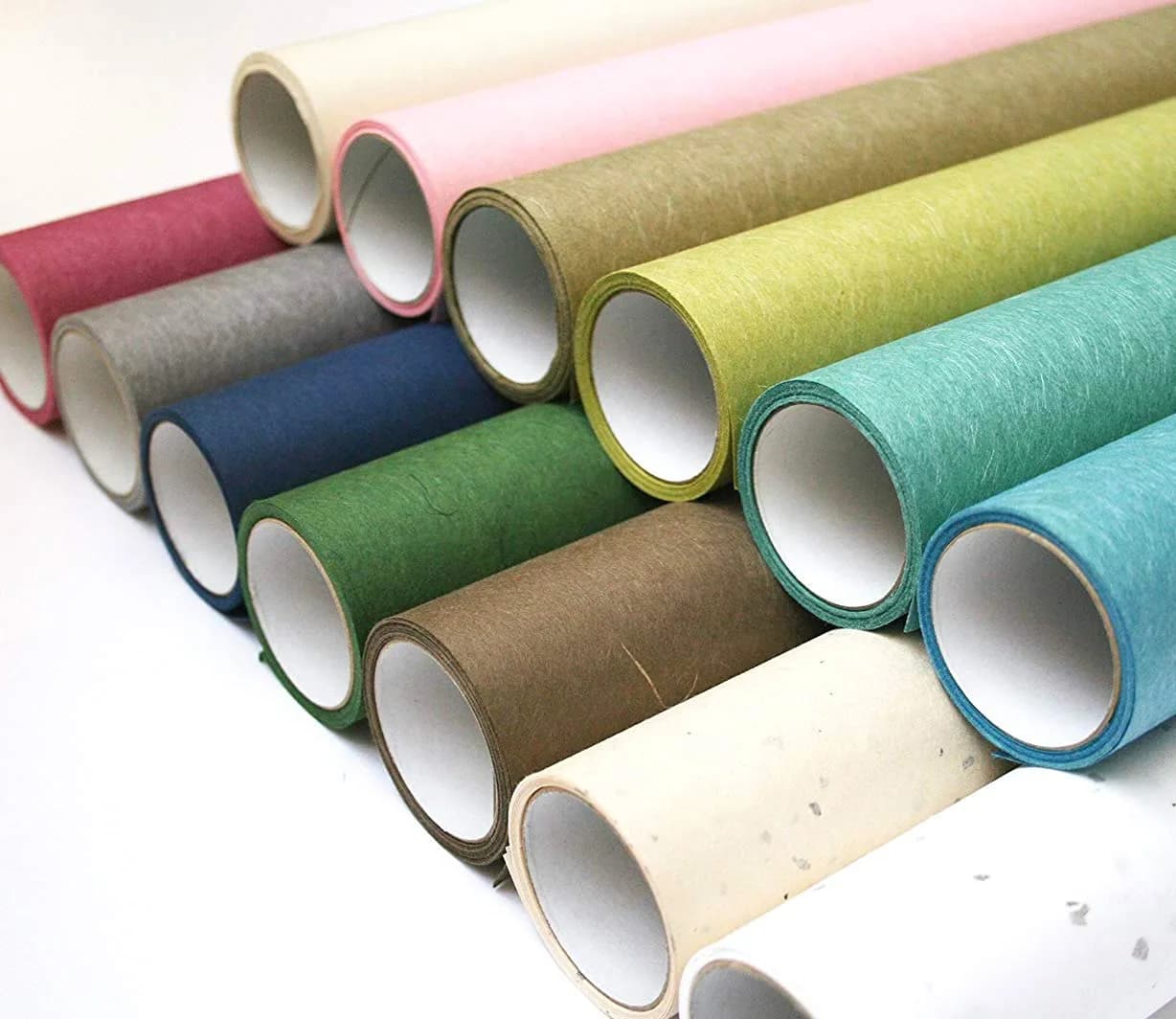 ONAO Shoji Paper Roll Earthen Beige 28cm x 300cm | Authentic Japanese Washi for Screens & Crafts - view 4