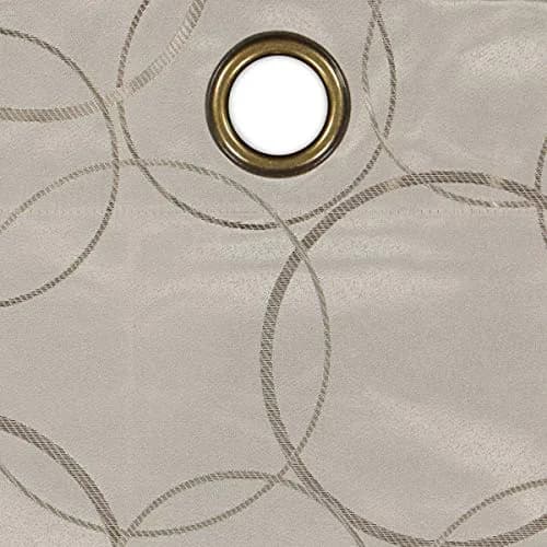 ECLIPSE Meridian Blackout Thermal Grommet Window Curtain 42 in x 84 in Linen | Modern Noise & Light Blocker thumbnail 4
