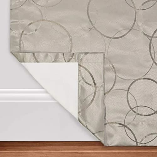 ECLIPSE Meridian Blackout Thermal Grommet Window Curtain 42 in x 84 in Linen | Modern Noise & Light Blocker thumbnail 5