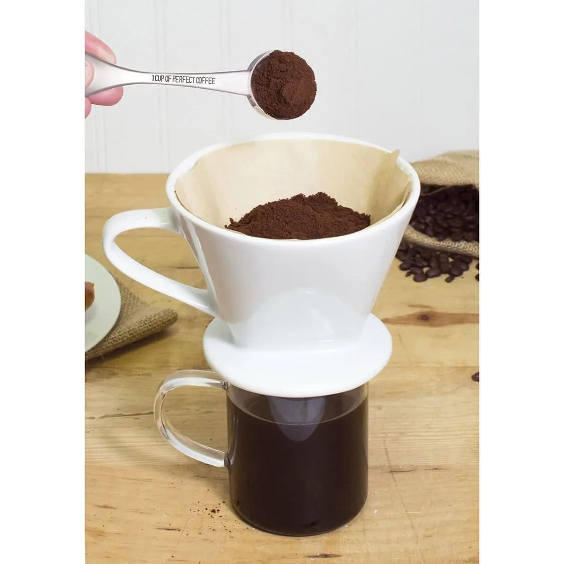 Fino Perfect Coffee Scoop 1 Tablespoon 18/8 Stainless Steel | Measures Ground Coffee Precisely - view 2