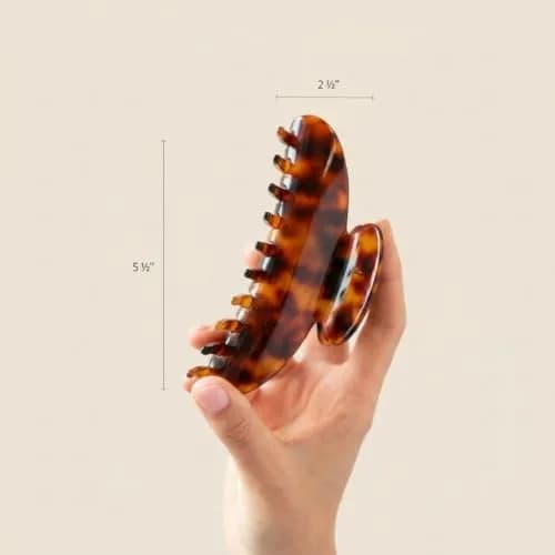 France Luxe Jumbo Couture Claw Clip for Women, Tortoise | Strong Spring-Loaded Grip for Thick Hair thumbnail 5
