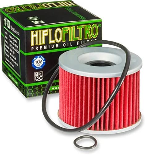 Hiflofiltro HF401 Premium Oil Filter Single | 13g (0.46oz) | Honda, Kawasaki, Yamaha, Triumph OEM Replacement thumbnail 1