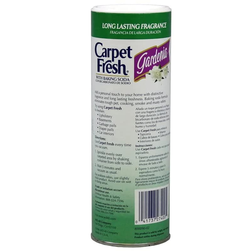 Carpet Fresh Rug and Room Deodorizer with Baking Soda, Gardenia Fragrance, 168 oz (12 x 14 oz) | Concentrated Formula Textile Deodorizer thumbnail 4