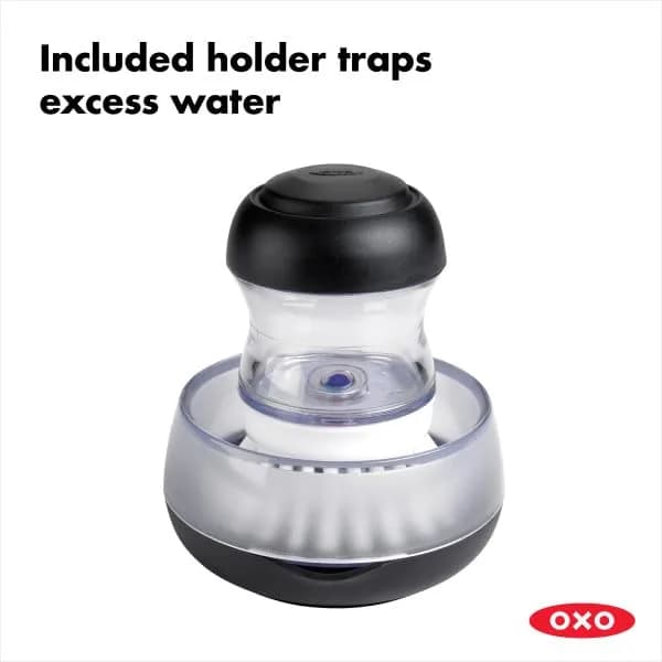 OXO Good Grips Soap Dispensing Palm Brush Storage Set | Easy Soap Dispensing for Kitchen Cleaning thumbnail 7