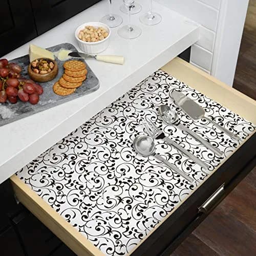 Con-Tact Brand Creative Covering Virtu Black Shelf Liner 28 cm (11 in) | Durable Vinyl Drawer Liner thumbnail 5
