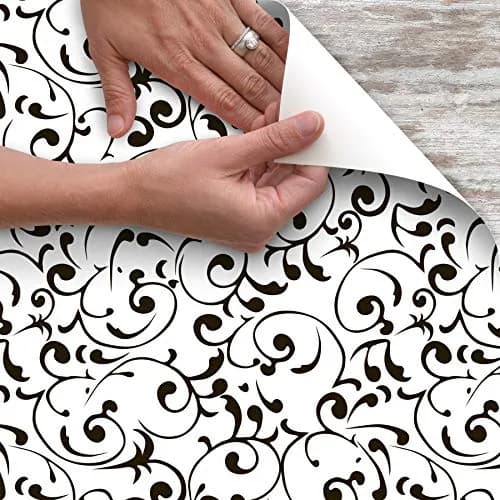 Con-Tact Brand Creative Covering Virtu Black Shelf Liner 28 cm (11 in) | Durable Vinyl Drawer Liner thumbnail 3