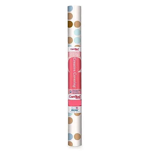Con-Tact Creative Covering Shelf Liner Polka Blue 28 cm x 45.7 cm (11" x 18") | Easy Peel-and-Stick Vinyl Drawer Liner thumbnail 2