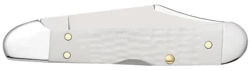 Case Mini Copperlock Pocket Knife 3 5/8 Inches | White Synthetic Handle, Lockback thumbnail 2