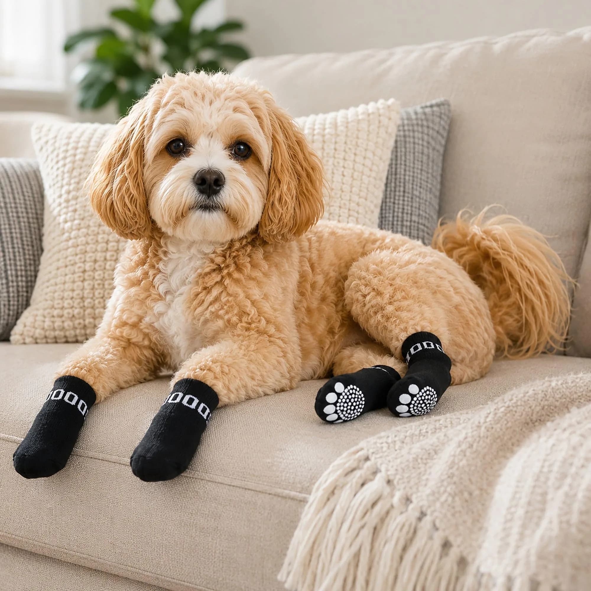 Pet Life Anti-Slippage Breathable Dog Socks Paw Protectors with Rubberized Micro Grips, Small, Set of 4 - view 5