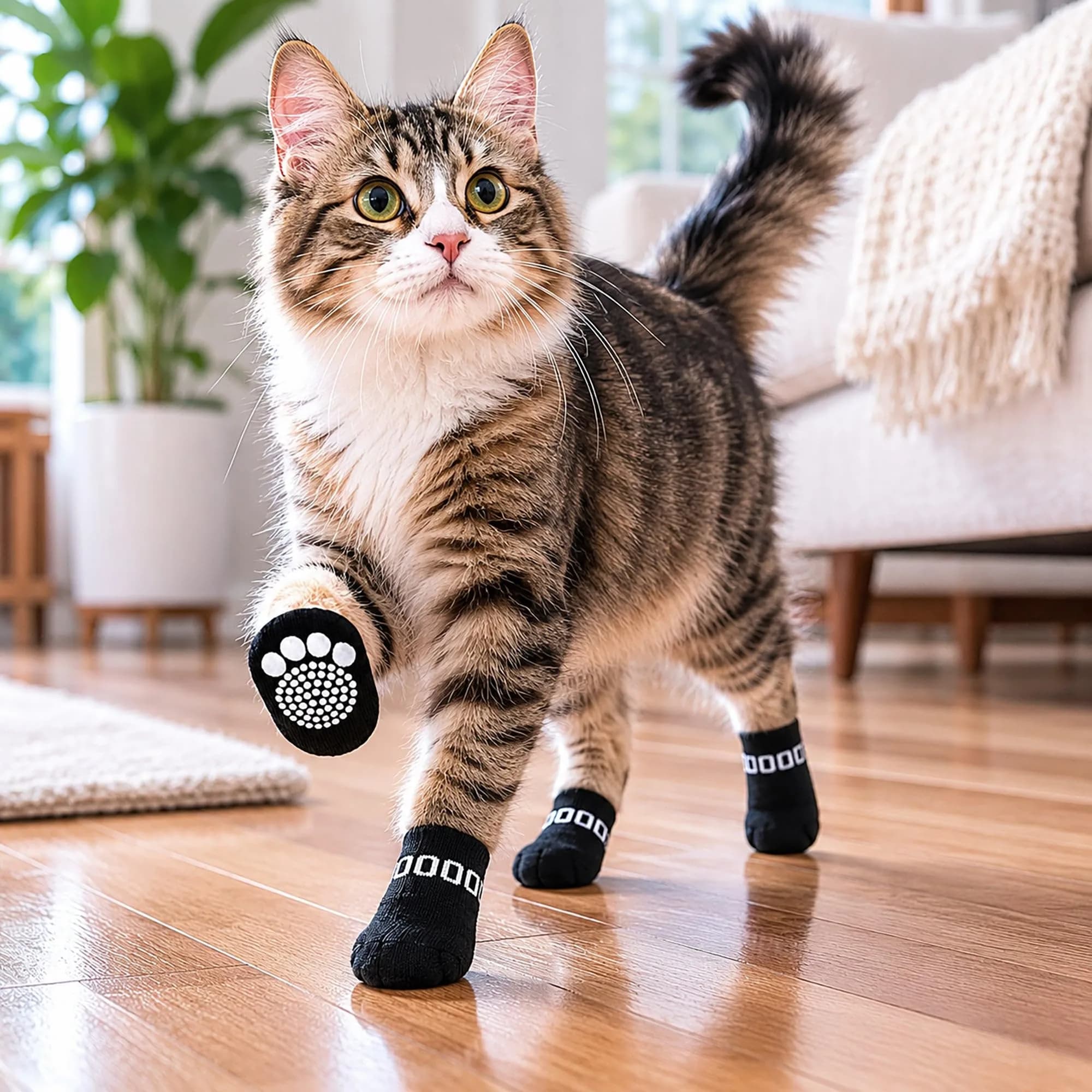 Pet Life Anti-Slippage Breathable Dog Socks Paw Protectors with Rubberized Micro Grips, Small, Set of 4 - view 6