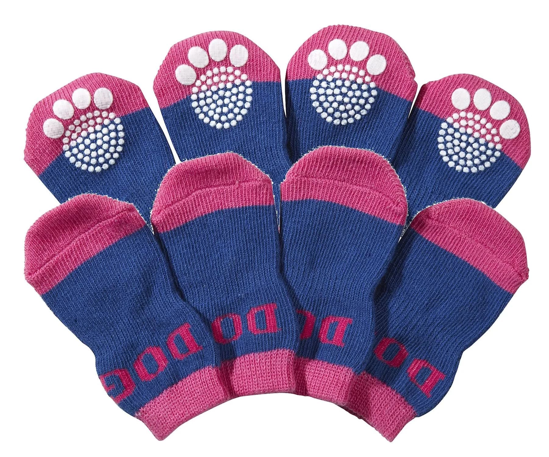 Pet Life Anti-Slippage Breathable Dog Socks with Rubberized Micro Grips, Large (Set of 4) | Premium Traction for Indoor Use - main product image