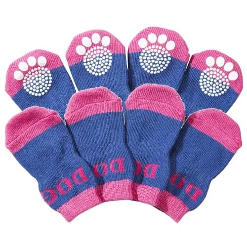 Pet Life Anti-Slippage Breathable Dog Socks with Rubberized Micro Grips, Large (Set of 4) | Premium Traction for Indoor Use thumbnail 2