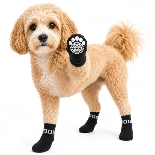Pet Life Anti-Slippage Breathable Dog Socks Large (3cm x 11cm x 13cm) | Premium Traction for Indoor Use thumbnail 4