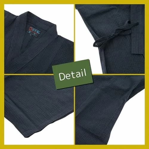 Edoten Men's Japan Kimono Jimbei 100% Cotton | Summer Kimono Style Lounge Wear thumbnail 3