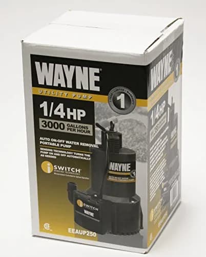 Wayne EEAUP250 1/4 HP Reinforced Thermoplastic Submersible Pump | Hands-Free Water Removal thumbnail 2