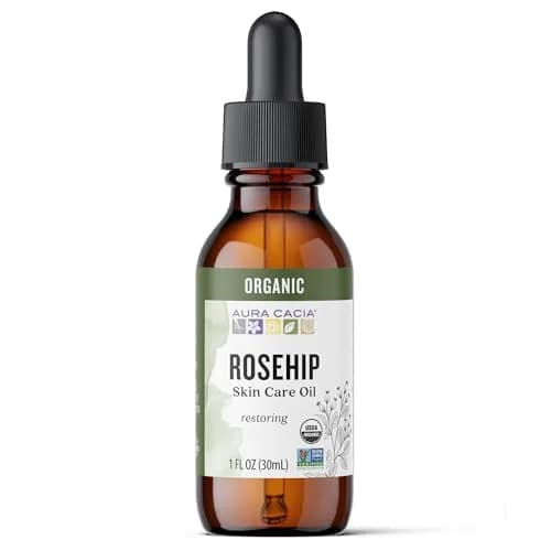 Aura Cacia Organic Rosehip Skin Care Oil 30ml (1 fl. oz.) | Restores Mature & Sun-Damaged Skin thumbnail 1