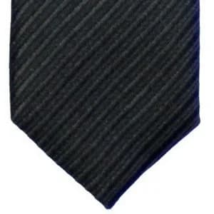 Retreez Skinny Tie with Stripe Textured - Black | 2 inch (5 cm) Width, 58 inch (148 cm) Length - view 2