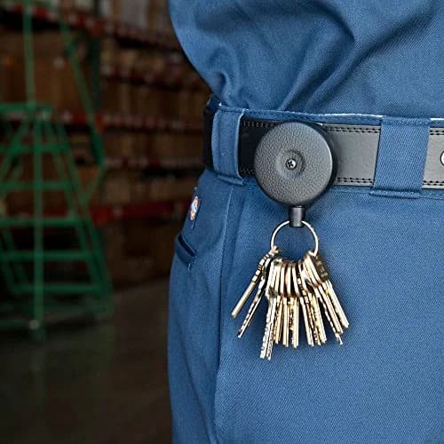 KEY-BAK Original HD Retractable Key Holder, 48" Kevlar Cord, Steel Belt Clip, 8 oz. | Heavy Duty USA Made thumbnail 4